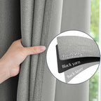 Jinchan Room Darkening Curtains For Bedroom Herringbone Curtains 96 Inch Length For Living Room, Modern Farmhouse Curtains Windo