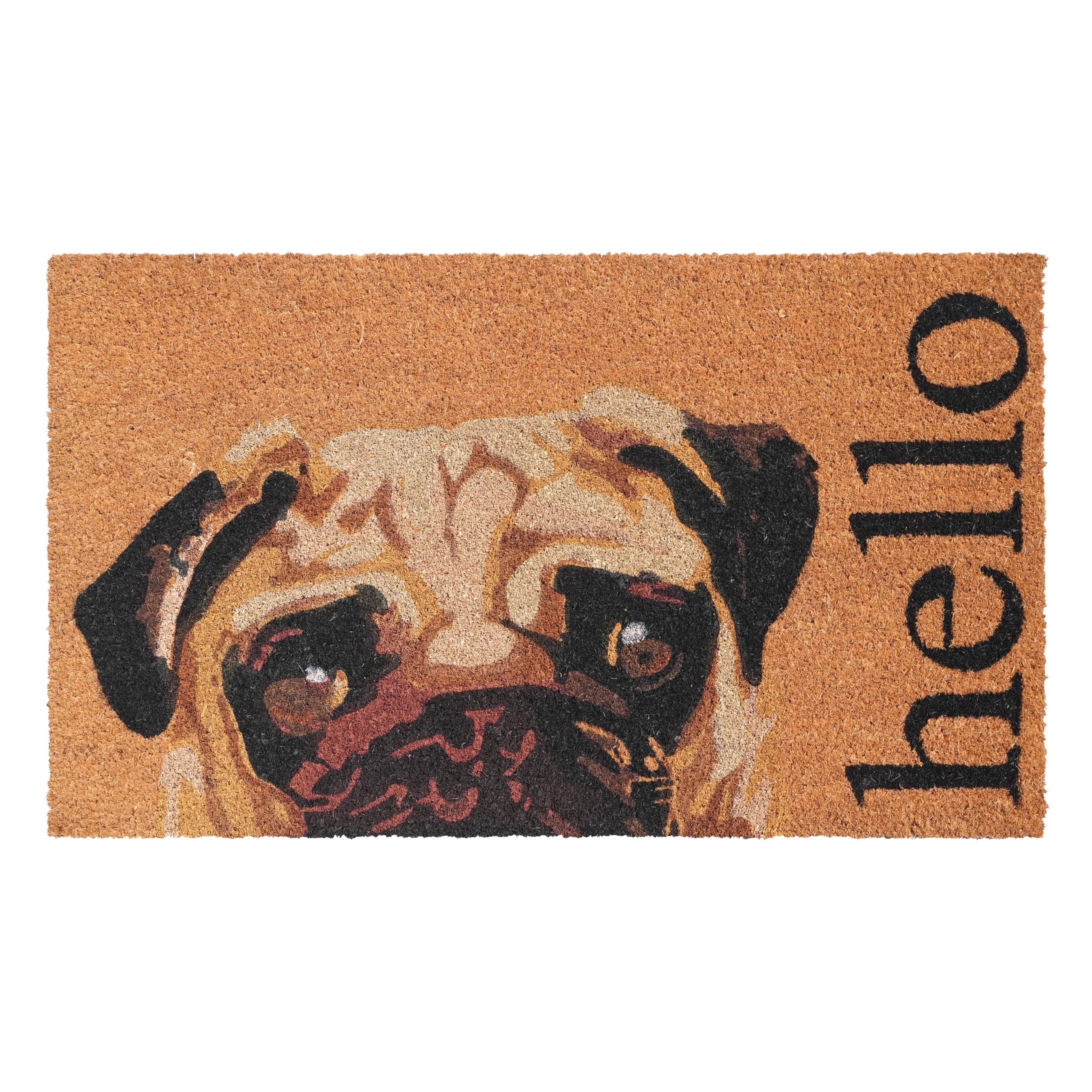 Calloway Mills 109661729 Fawn Pug Doormat 17' X 29'