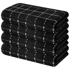 Mordimy 100% Cotton Terry Cloth Kitchen Towels, Super Soft and Absorbent Dish Towels for Drying, Checkered Designed Hand Towels 