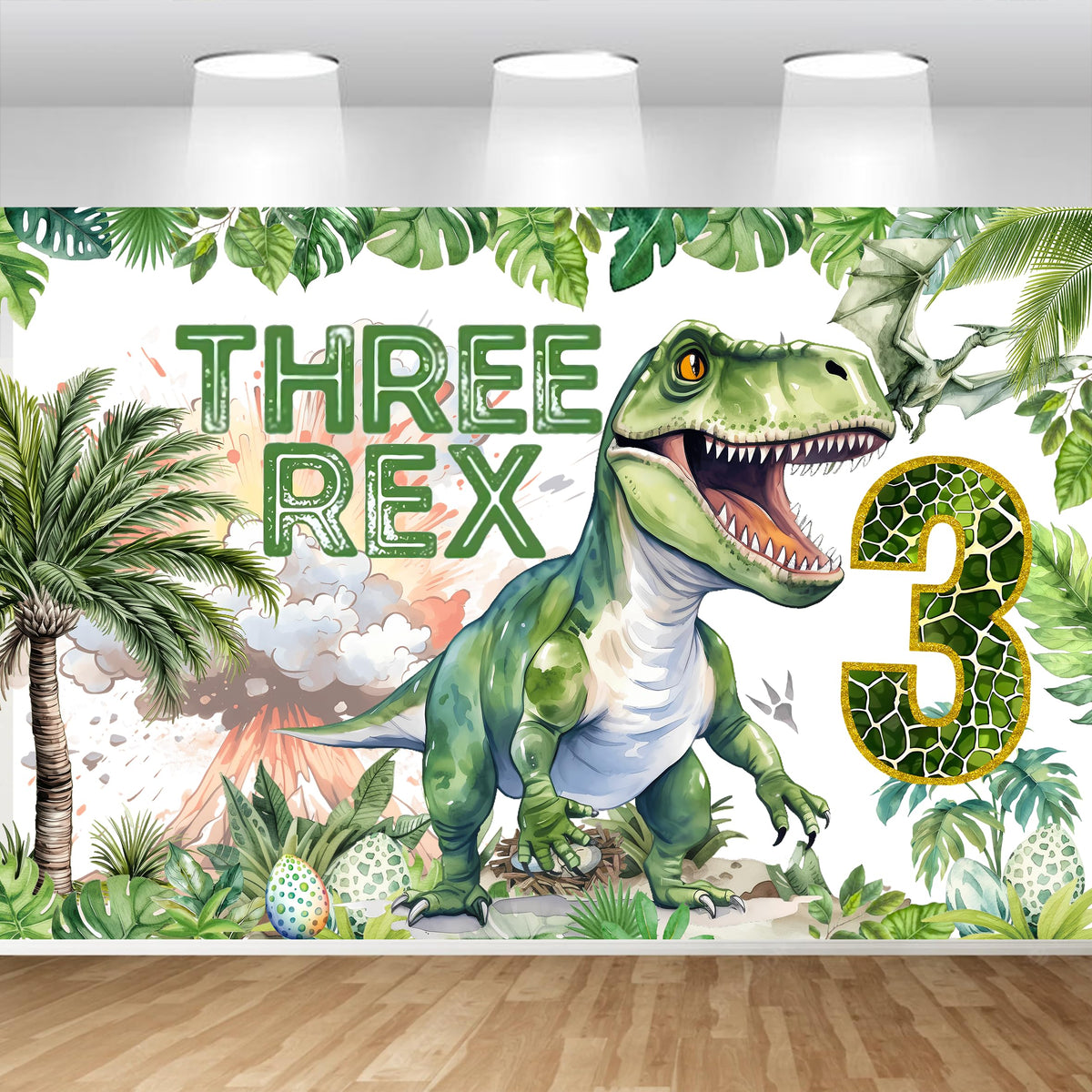dinosaur birthday banner (3rd)