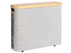 StorageWorks Toilet Paper Storage Basket, Toilet Paper Roll Storage with Bamboo Lid, Large Toilet Paper Holder for up to 9 Mega 