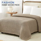 Guohaoi Knitted Weighted Blanket Beige 50"x60" 5lbs Soy Fiber Chunky Knit