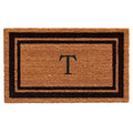 Calloway Mills 152961830T Black Border 18' X 30' Monogram Doormat, (Letter T)