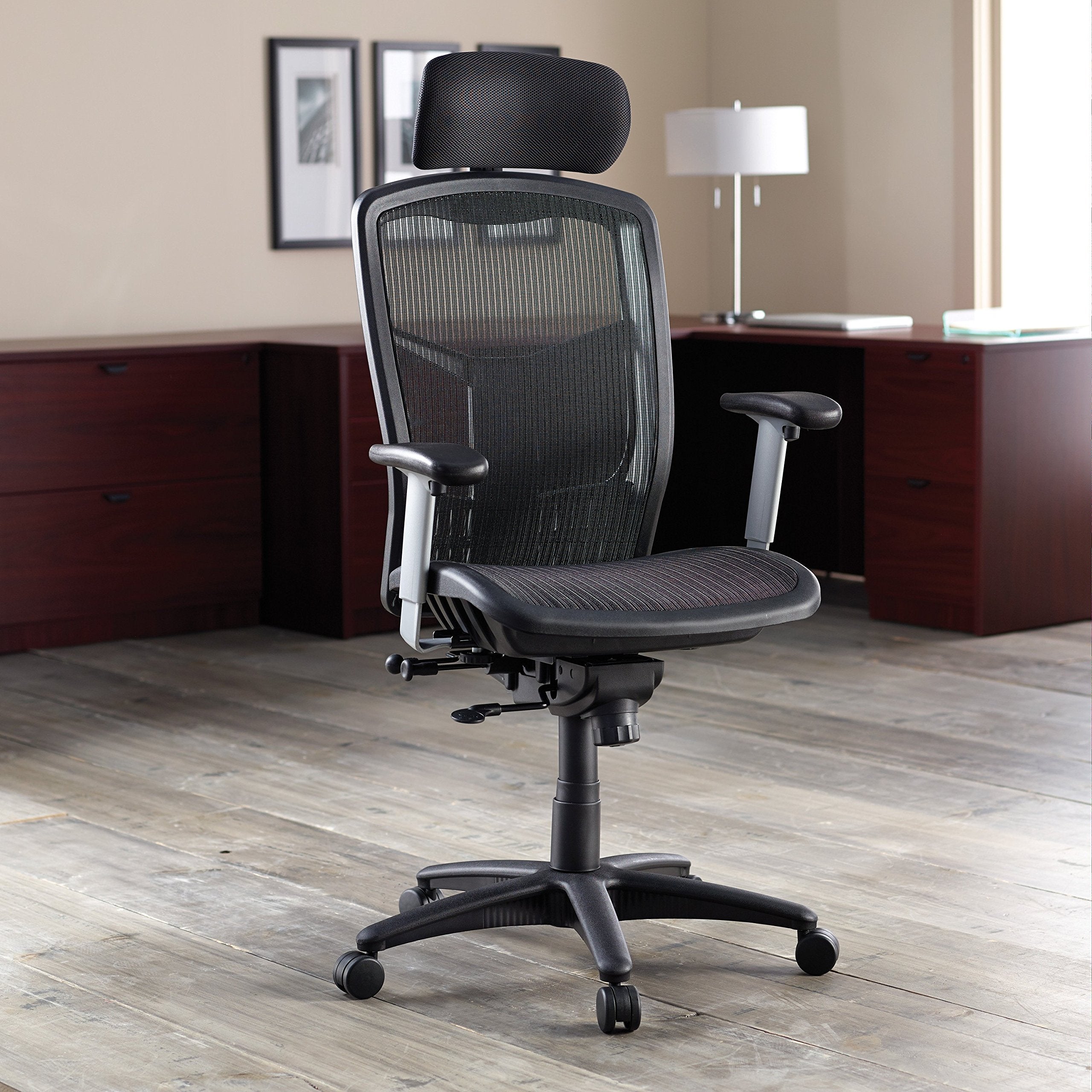 Lorell, LLR60324, ErgoMesh Series High-Back Black Mesh Chair