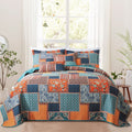 Vaputar Cotton Quilt King Size Bedding Set - 3 Pieces King Quilt Bedding Set, Boho King Size Quilts, Lightweight Reversible Cove