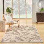 Nourison Aloha Indoor/Outdoor Beige 3'6' X 5'6' Area Rug, Easy Cleaning, Non Shedding, Bed Room, Living Room, Dining Room, Kitchen (4X6)