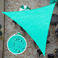 Colourtree 12' X 12' X 12' Turquoise Tadt12 Triangle Waterproof Sun Shade Sail Upf50 Canopy Awning Shelter, 95% Uv Blockage Wate