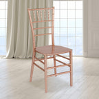 Flash Furniture Hercules Series Rose Gold Resin Stacking Chiavari Chair