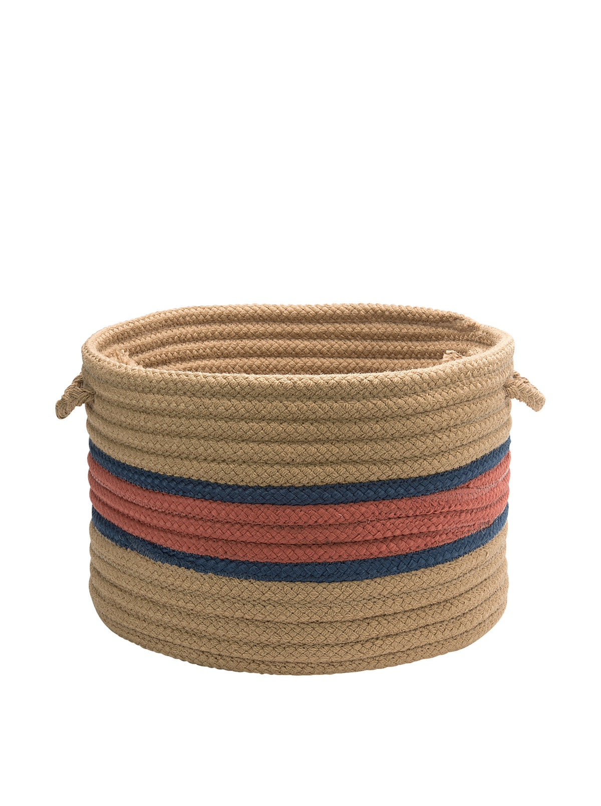 Garden Banded Round Baskets Utility Basket, 24 By 14-Inch, Terracotta Pink/Jasmine