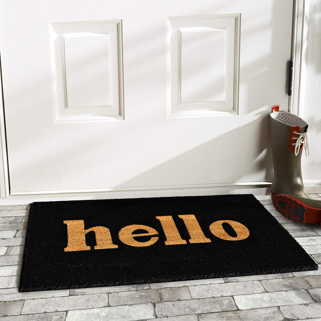 Calloway Mills 100212436Bnb Block Hello Doormat, 24' X 36'