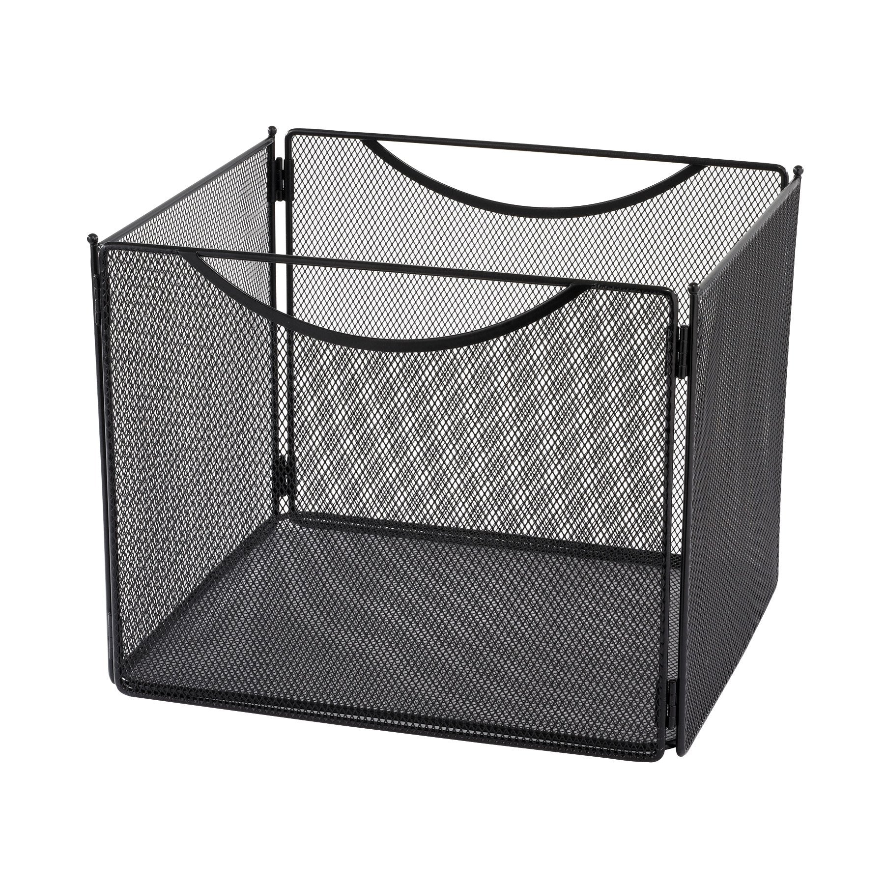 Safco Products Onyx Mesh Letter-Size File Cube 2170Bl Black, Black Powder Coat Finish, Durable Steel Mesh Construction