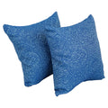Blazing Needles Square Polyester Jacquard Throw Pillows, 17", Mabul Aegean 2 Count