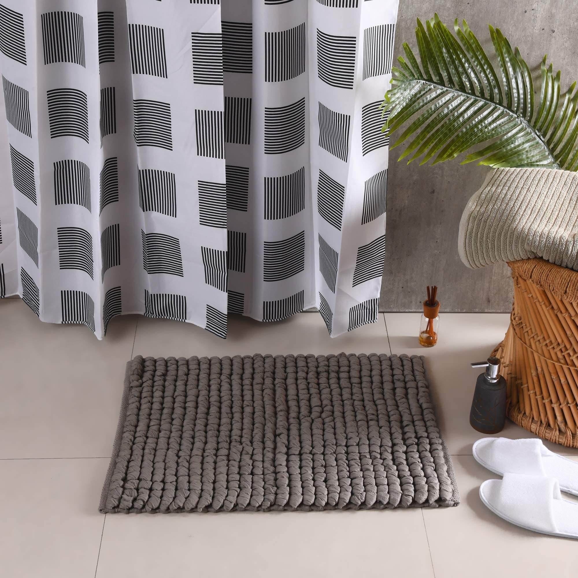 Democracy Homes Non Slip New Cabana Loop Bath mat/Floor mat Recycle Non Woven Fabric, Super Soft for Extra Comfort for Home & Ba