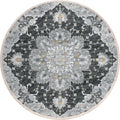 Marbella Mb3 Black Traditional Rug Round 6' X 6'