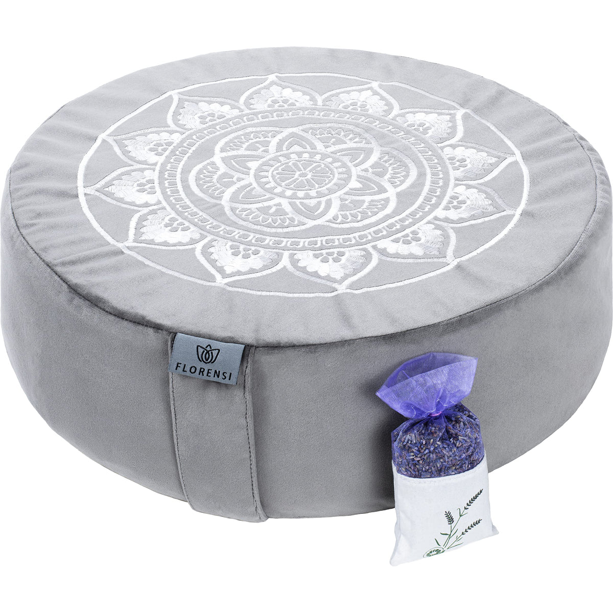 Florensi Meditation Cushion With Lavender Sachet - Comfortable Floor Pillow - Traditional Tibetan Meditation Pillow With Velvet