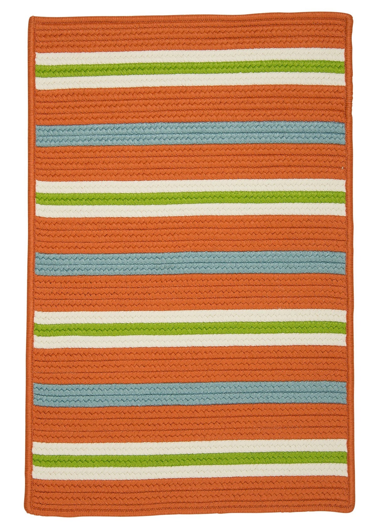 Painter Stripe Area Rug, 2 By 3-Feet, Tangerine