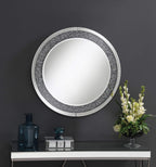 Coaster Home Furnishings Round Wall Mirror With Led Lighting Silver 961428