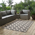 Modway Cerelia Moroccan Trellis 5X8 Indoor And Outdoor In Gray And Beige