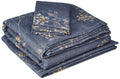 Amazon Basics Ew Bed in A Bag | 1 Comforter | 1 Bedsheet | 2 Pillow Covers | (Blue), Polyester, 180 Tc, 4 Piece