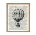 Poster Master Dictionary Art Poster - Hot Air Balloon Print - Sketch Art - Black & White Art - Gift for Men & Women - Minimal De