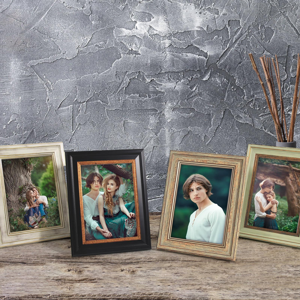 Aaq 4 Pack 4X6 Picture Frame - Picture Frames With Plexiglass,Photo Frame For Wall & Tabletop Picture Frames