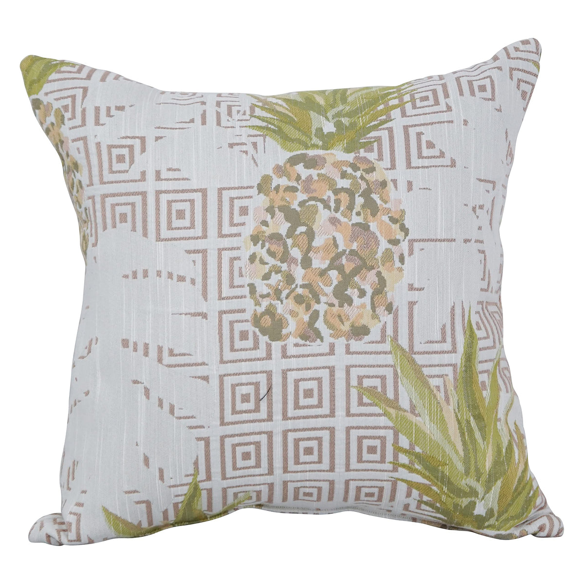 Blazing Needles Square Polyester Jacquard Throw Pillow, 17&quot;, Zeena Blush