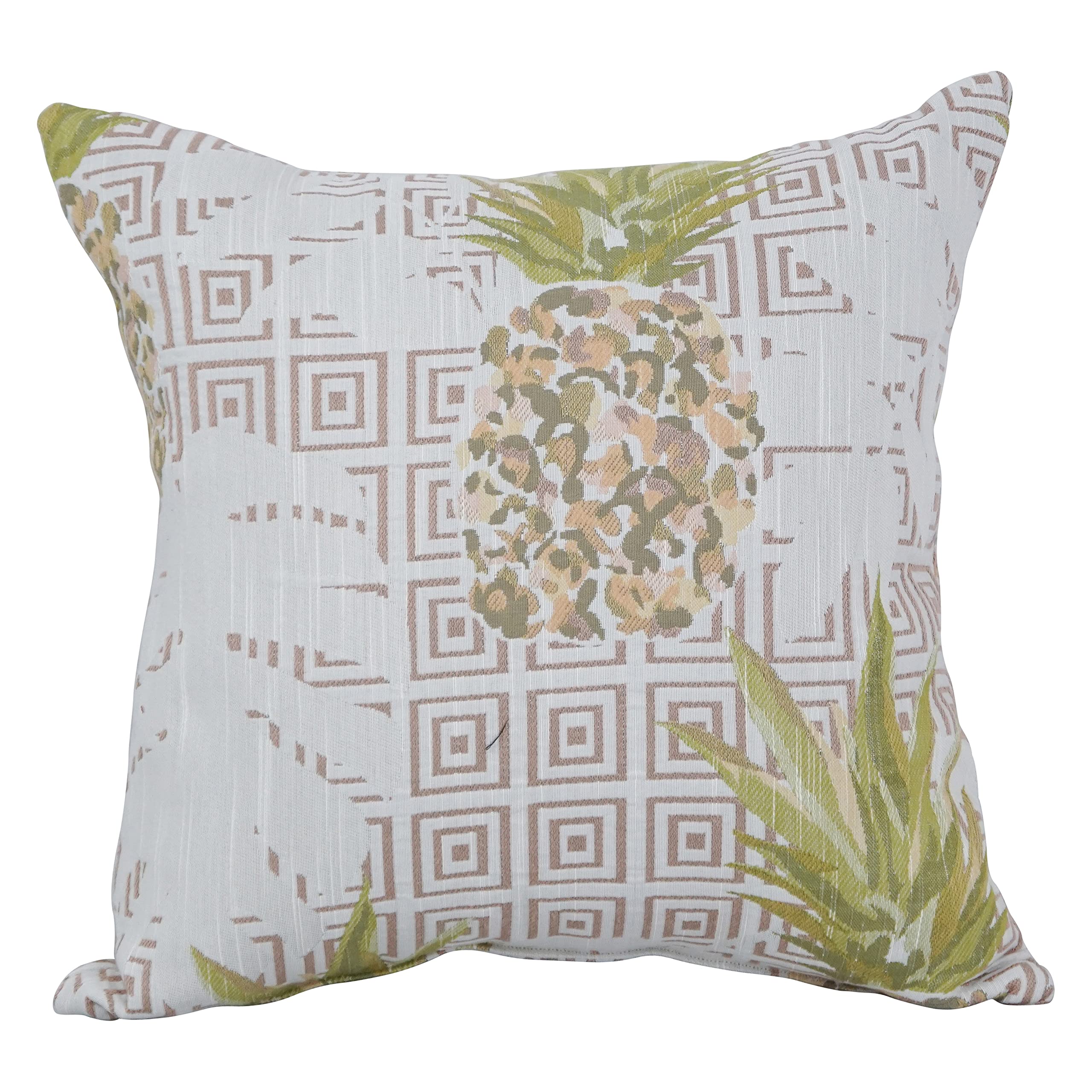 Blazing Needles Square Polyester Jacquard Throw Pillows, 17", Zeena Blush 4 Count