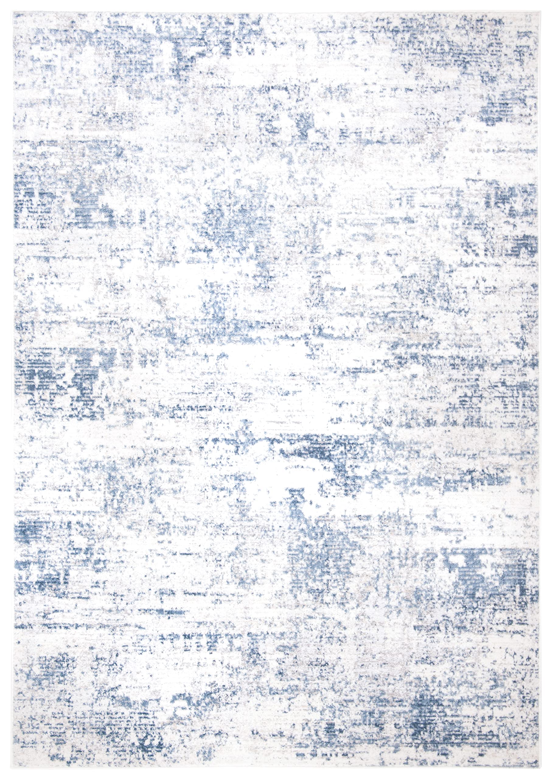 Safavieh Amelia Collection Area Rug - 5'3'' X 7'6'', Ivory & Blue, Modern Abstract Design, Non-Shedding & Easy Care, Ideal For H