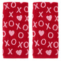 SKL Home Valentines Day Xs and Os Hand Towel Set, 2 Count