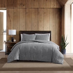 Eddie Bauer - Twin Duvet Cover Set, Reversible Flannel Bedding With Matching Sham, Home Decor For Colder Months (Preston Grey, T