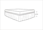 Biscaynebay Wrap Around Bed Skirts For Queen Beds 15' Drop, Brown Adjustable Elastic Dust Ruffles Easy Fit Wrinkle & Fade Resis