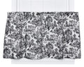 Victoria Park Toile 68-Inch-by-36 Inch Tailored Tier Curtains, Black