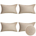 Home Brilliant Rectangle Pillow Cover 12X20 Linen Pillow Covers Waterproof Outdoor Throw Pillows For Patio, 30X50 Cm, Set Of 4,