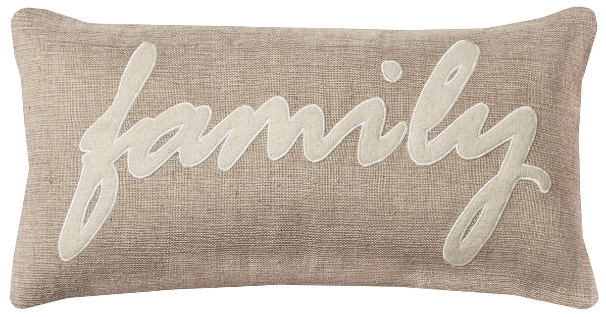 Rizzy Home | T09960 | Poly Fill Decorative Pillow | 11&quot;X21&quot; Brown/Neutral/Text