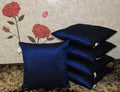 Zikrak Exim Poly Dupion Cushion Cover (40X40 Cm, 16X16Inch, Blue) Set 5 Piece,