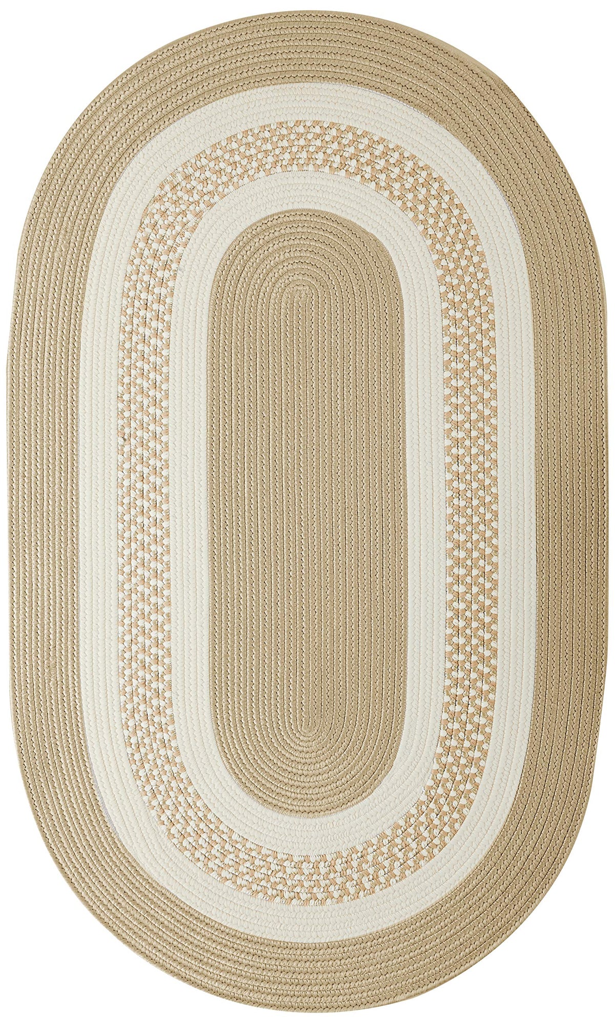 Crescent Oval Area Rug, 10&quot; X 13&quot;, Linen