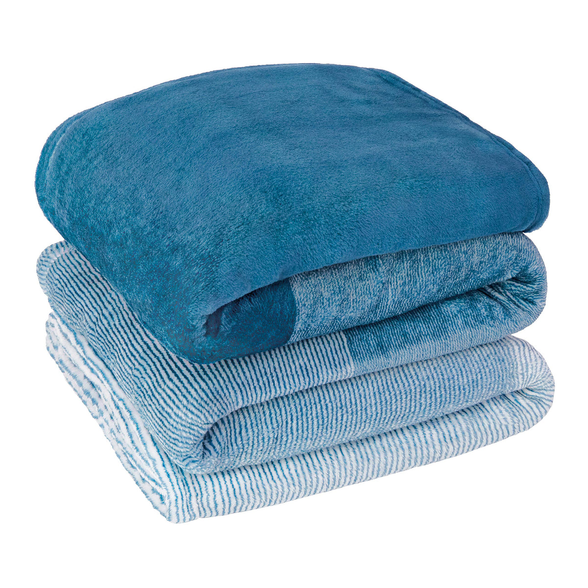 Pavilia Blue Ombre Fleece Throw Blanket For Couch Twin Size, Soft Flannel Blanket For Bed Sofa, Plush Lightweight Turquoise Ligh