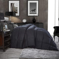 Luxurious All Season Goose Down Comforter California King Size Duvet 1200 Thread Count, Classic Black, 100% Egyptian Cotton, 750