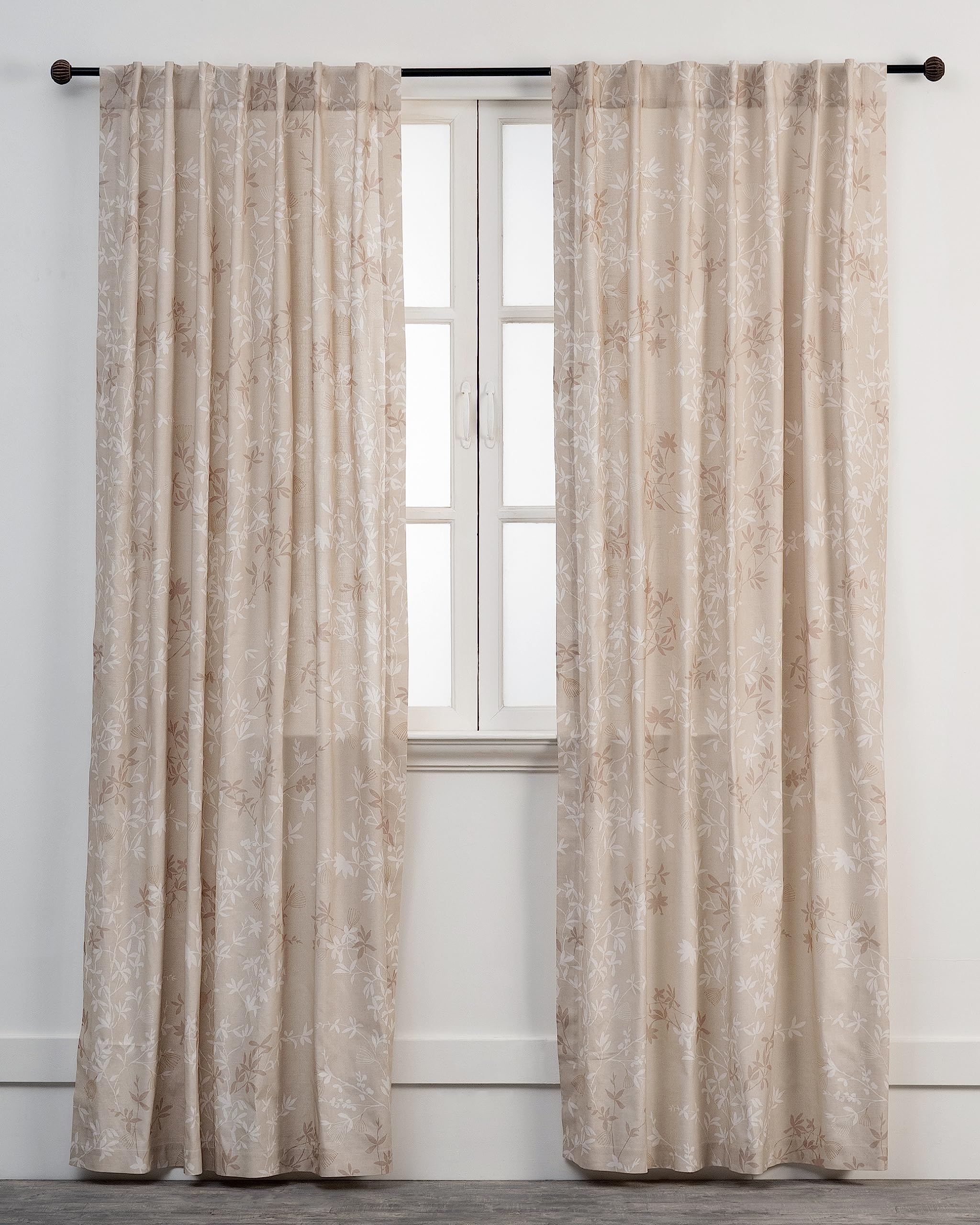 Maison D' Hermine Curtain 100% Cotton 50'X108' Curtains 2 Panel Easy Hanging With A Rod Pocket & Loop For Kitchen, Bedroom & O