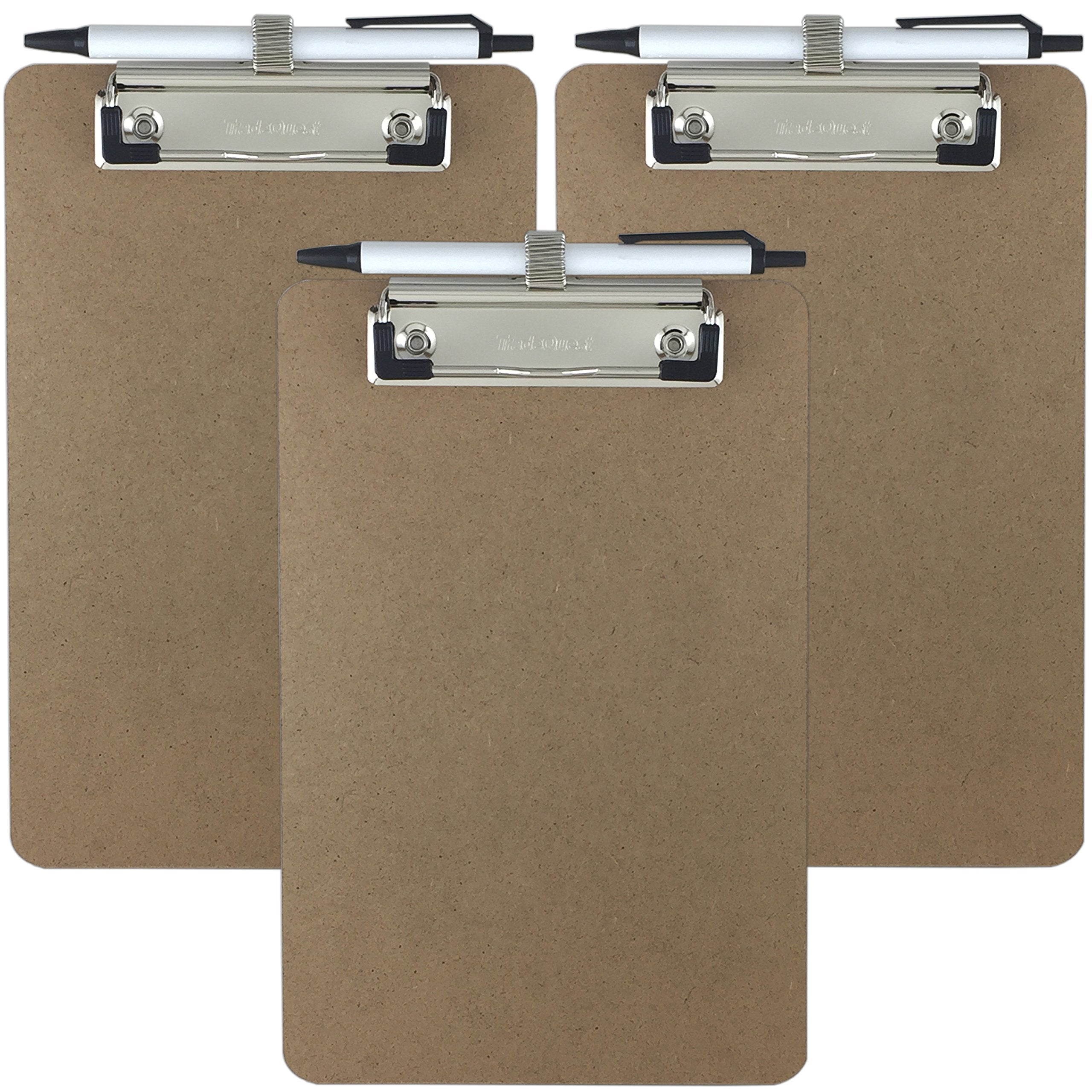 Trade Quest Pen Holder Memo Clipboards 6' X 9' (3 - Pack) (Pen Included)