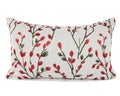 Your Smile Classical Embroidery Jacquard Christmas Red Square Decorative Throw Pillow Case Cushion Cover,12X20 Inch