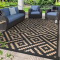Genimo 5X8 Outdoor Rug Waterproof, Reversible Mats, Area Rug, Plastic Outside Carpet, Geometric Rv Mat For Patio Camping Rv Picn