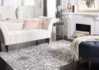 Safavieh Madison Collection Area Rug - 9' X 12', Cream & Light Grey, Boho Chic Glam Paisley Design, Non-Shedding & Easy Care, Id