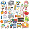 CRAWPROP 45PCS Back to School Party Photo Booth Props Supplies First Day of School Party Decoration