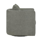 Comfort Pointe Sheldon Dark Gray Fabric Swivel Barrel Accent Chair