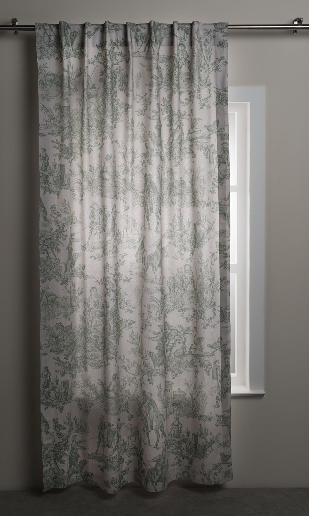 Maison D' Hermine 100% Cotton Curtain - 50'X96' Antique Green Decorative Curtain - Aesthetic Curtains For Farmhouse, Kitchen &
