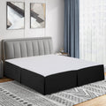 Cathay Home Full Bed Skirt: Ultra Soft, Double Brushed, Wrinkle Resistant Microfiber Pleated Easy Fit Basic Bed Skirt - Black, F