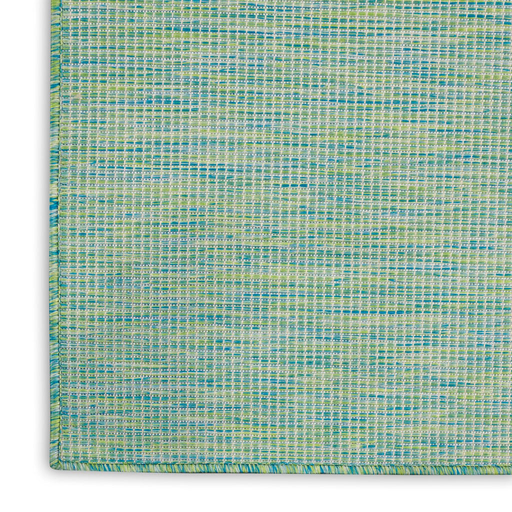 Nourison Positano Indoor/Outdoor Blue/Green 2'2' X 12' Area Rug, Easy Cleaning, Non Shedding, Bed Room, Living Room, Dining Room, Backyard, Deck, Patio (2X12)