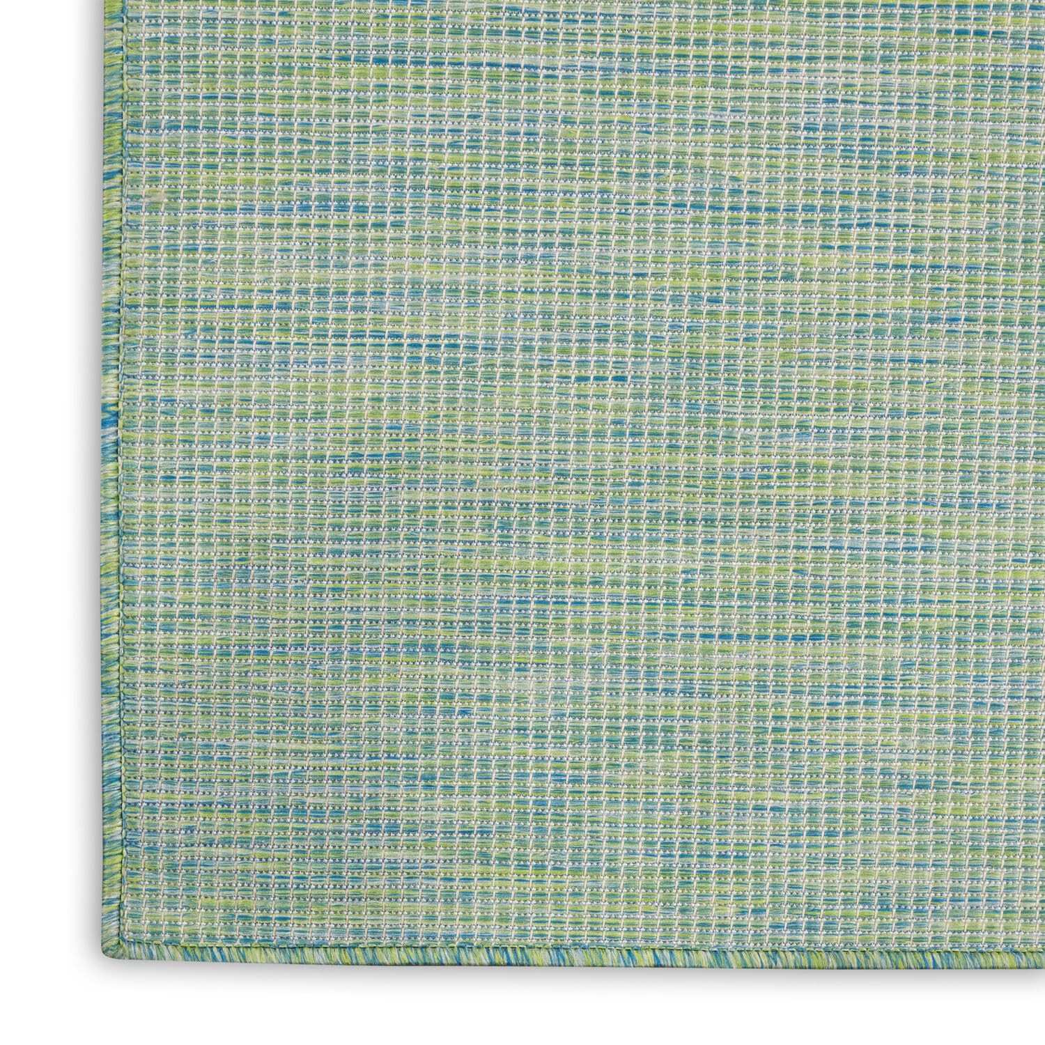 Nourison Positano Indoor/Outdoor Blue/Green 2'2' X 12' Area Rug, Easy Cleaning, Non Shedding, Bed Room, Living Room, Dining Room, Backyard, Deck, Patio (2X12)