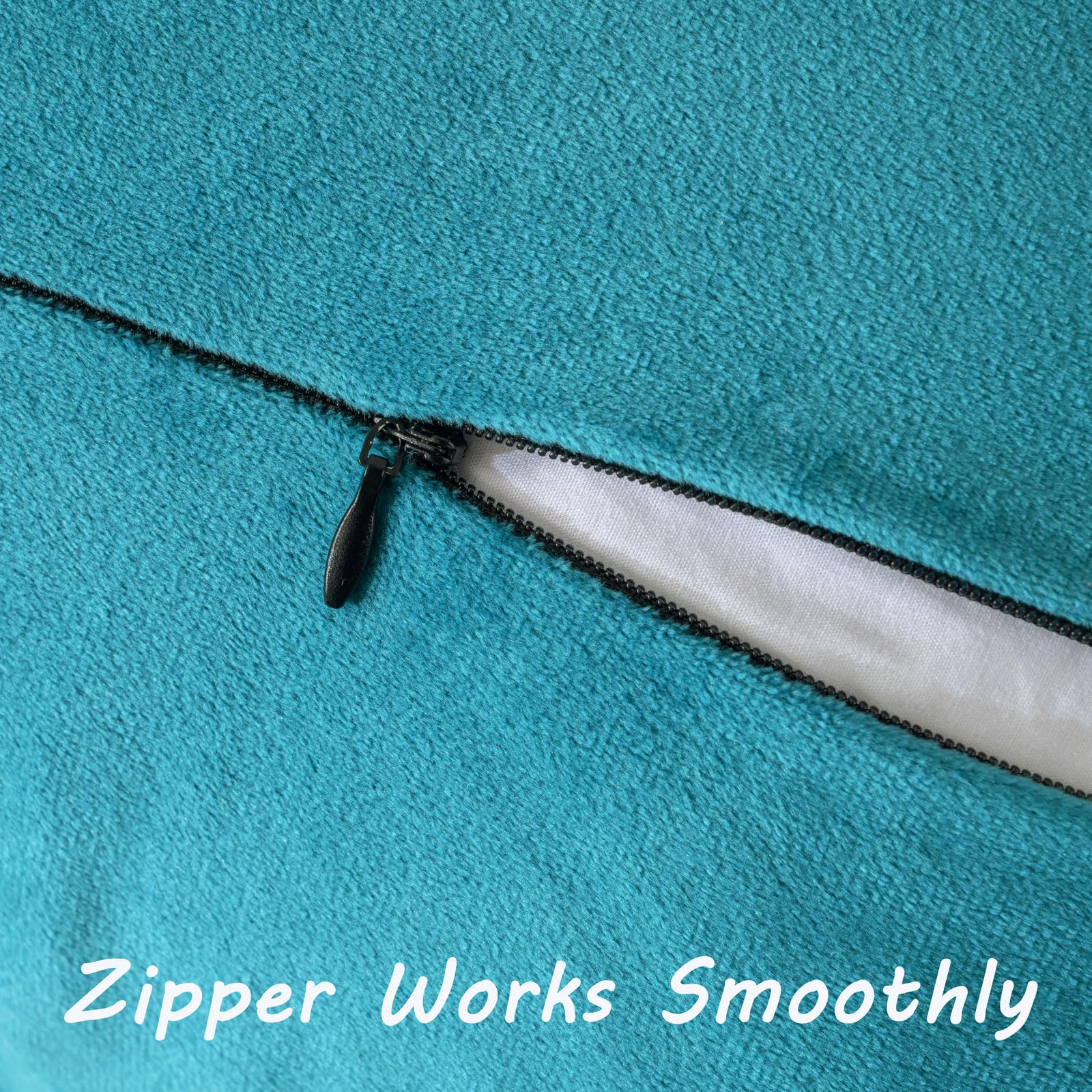 Futei Teal Boho Throw Pillow Covers With Tassels 18X18 Inch Set Of 2,Soft Velvet Decorative Cushion Case,Home Decor For Couch Be